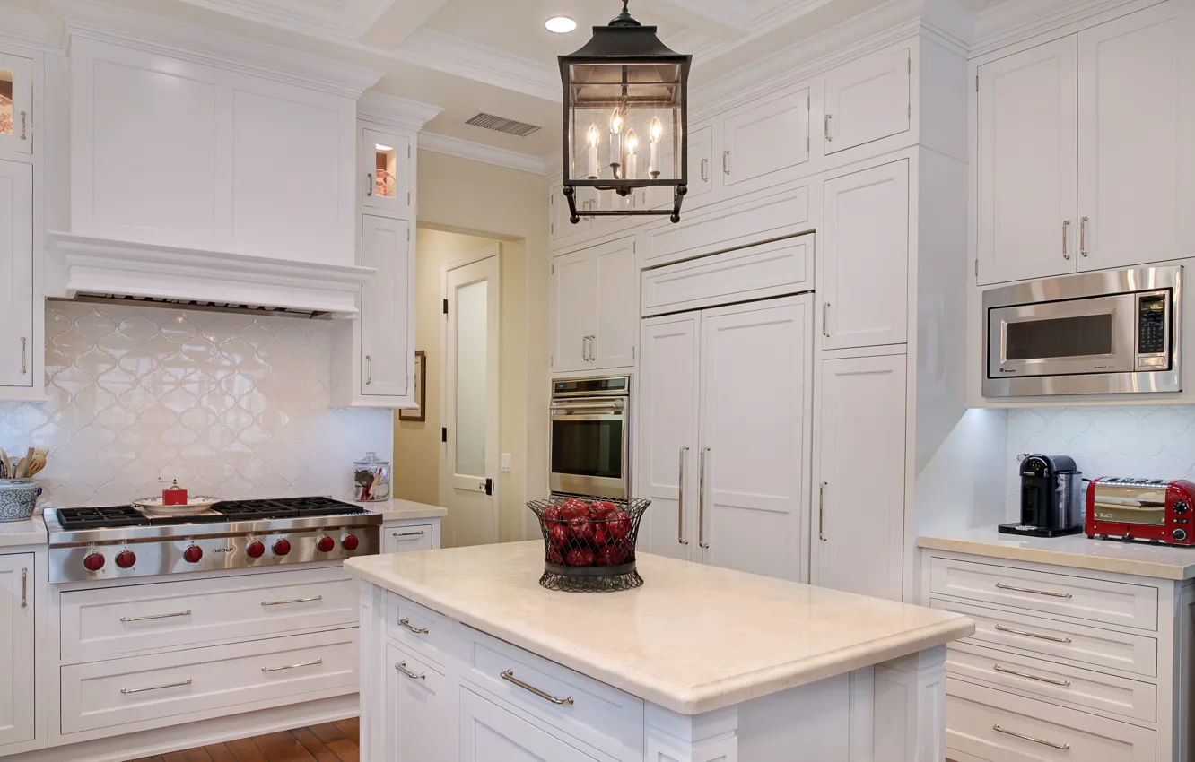 Photo wallpaper design, photo, lamp, interior, kitchen