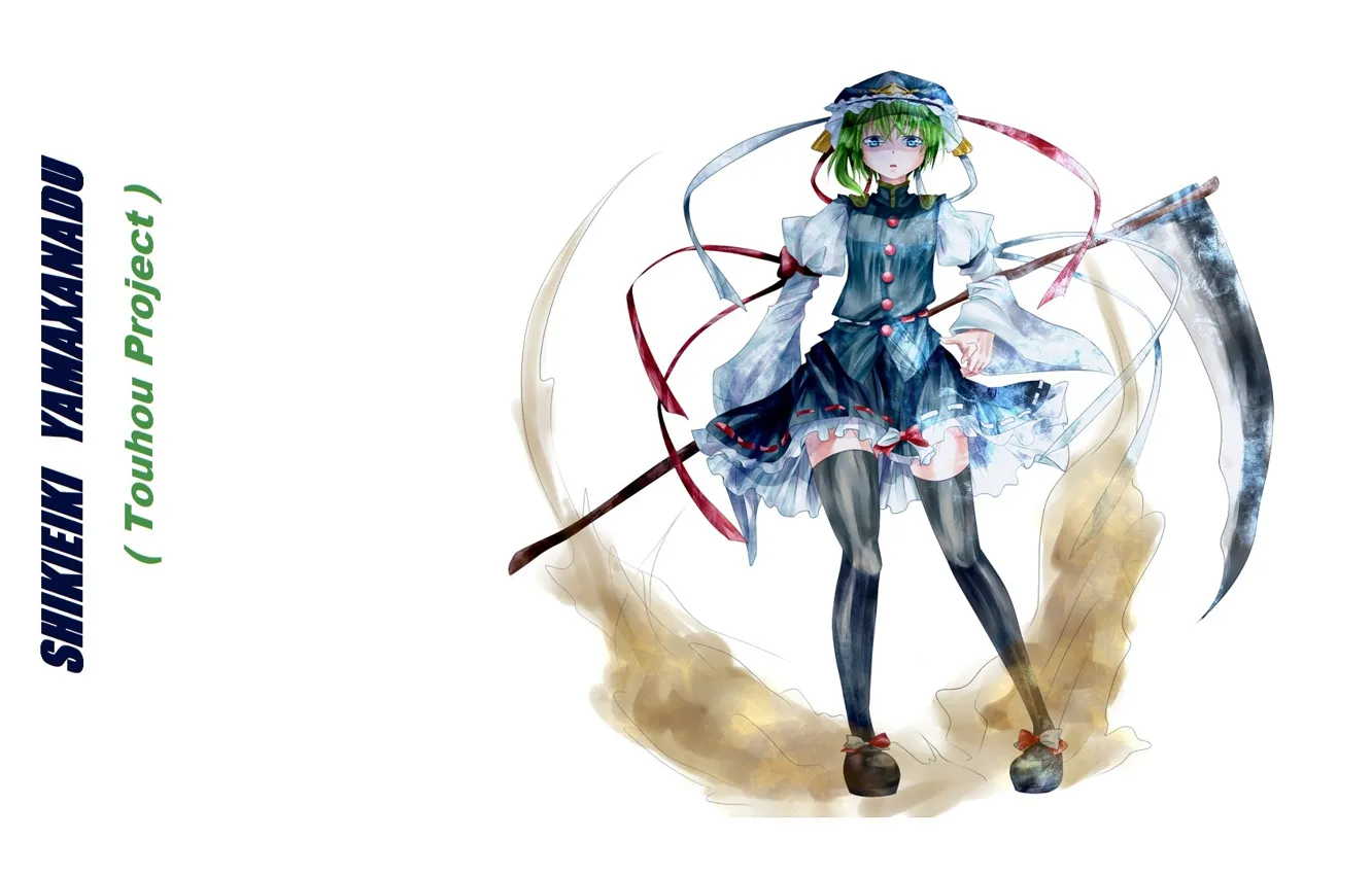 Photo wallpaper ash, witch, art, death scythe, Touhou Project, black magic, Project East, Shikieiki Yamaxanadu