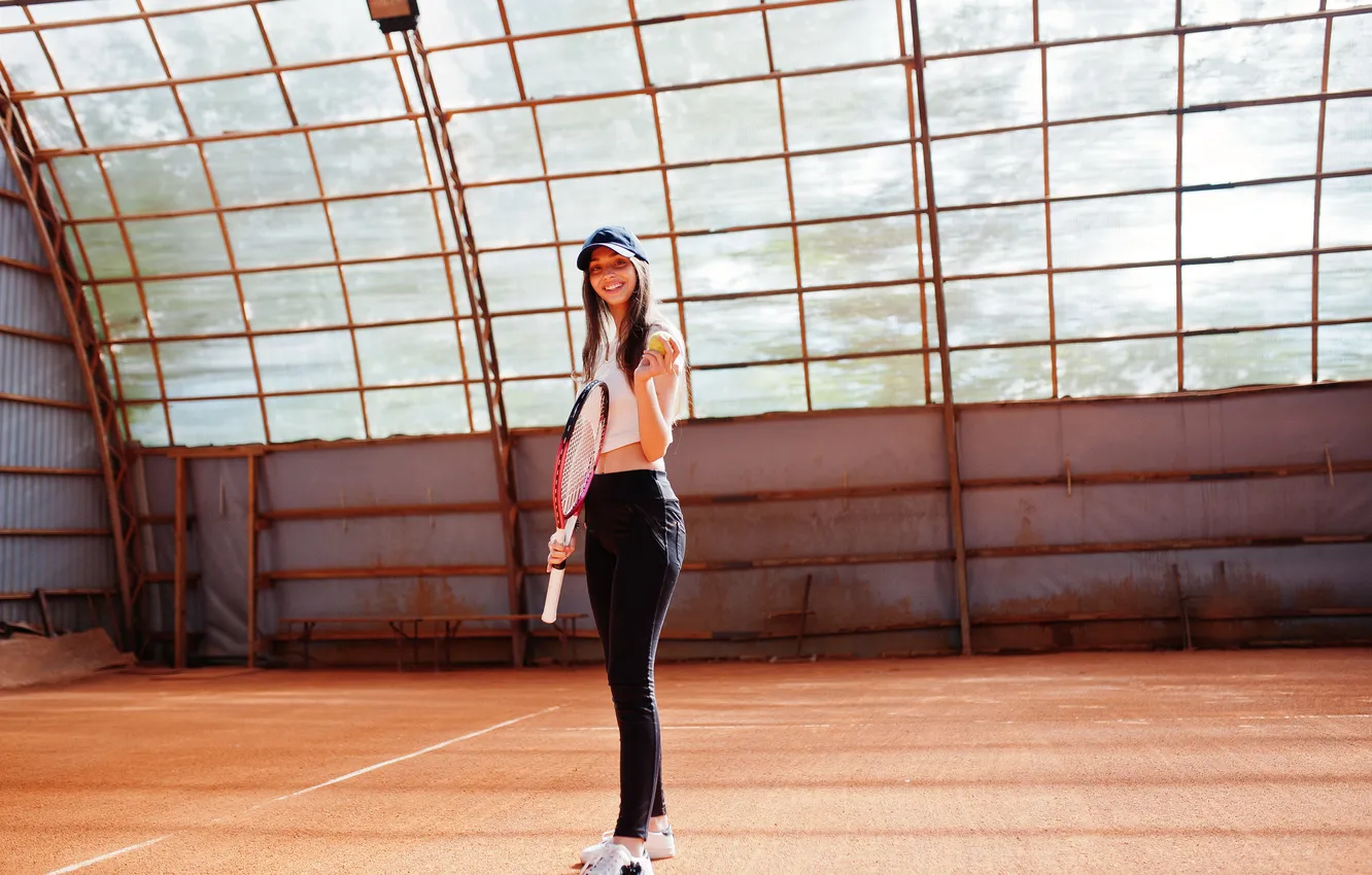 Photo wallpaper girl, game, sports, Tennis