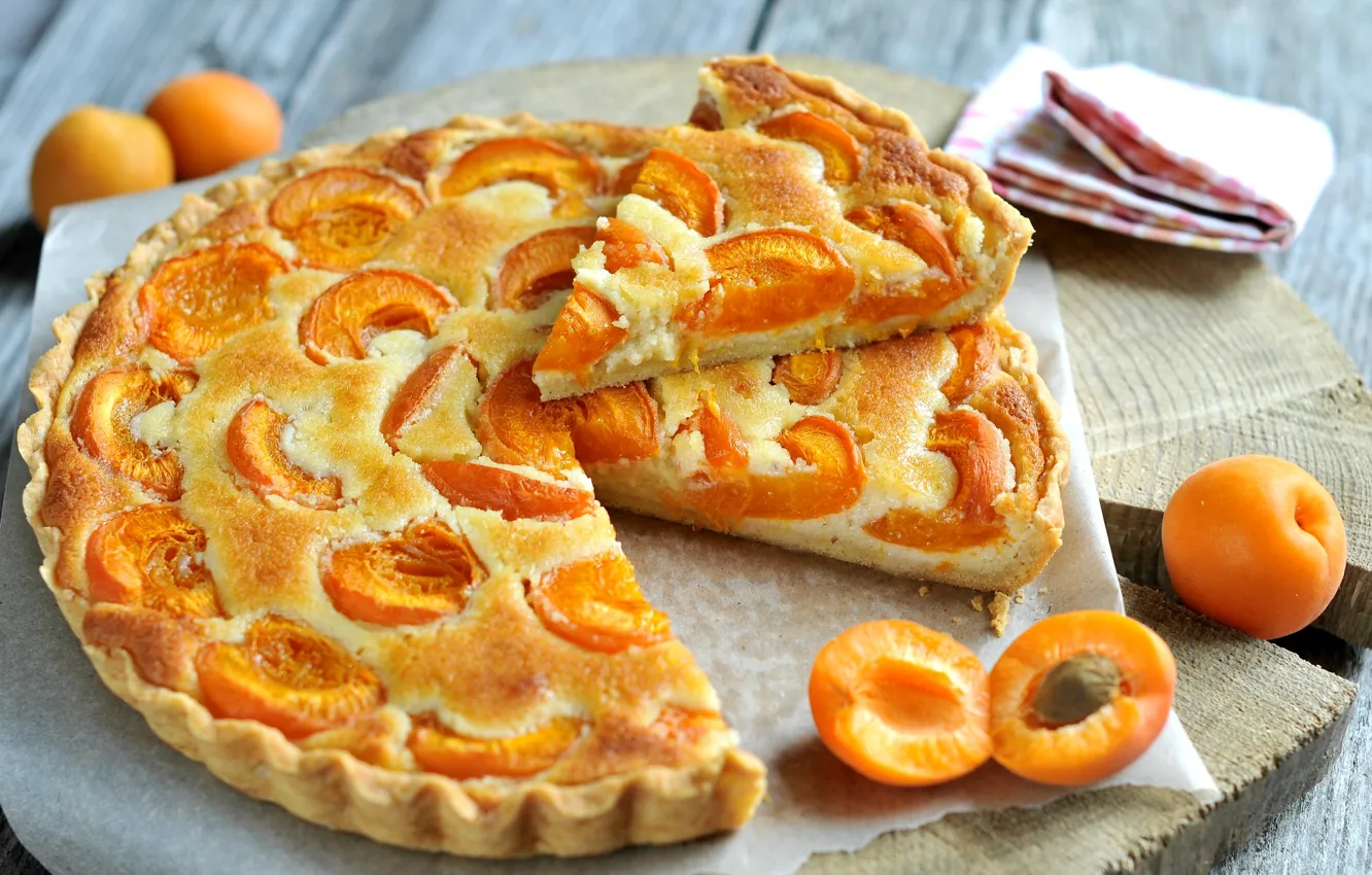 Photo wallpaper pie, cakes, apricots, tart