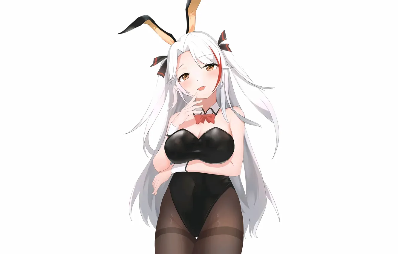 Photo wallpaper girl, sexy, cleavage, long hair, brown eyes, boobs, anime, beautiful