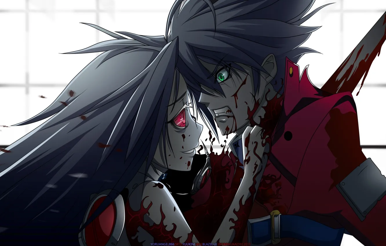 Photo wallpaper blood, anime, murder, girl, kid