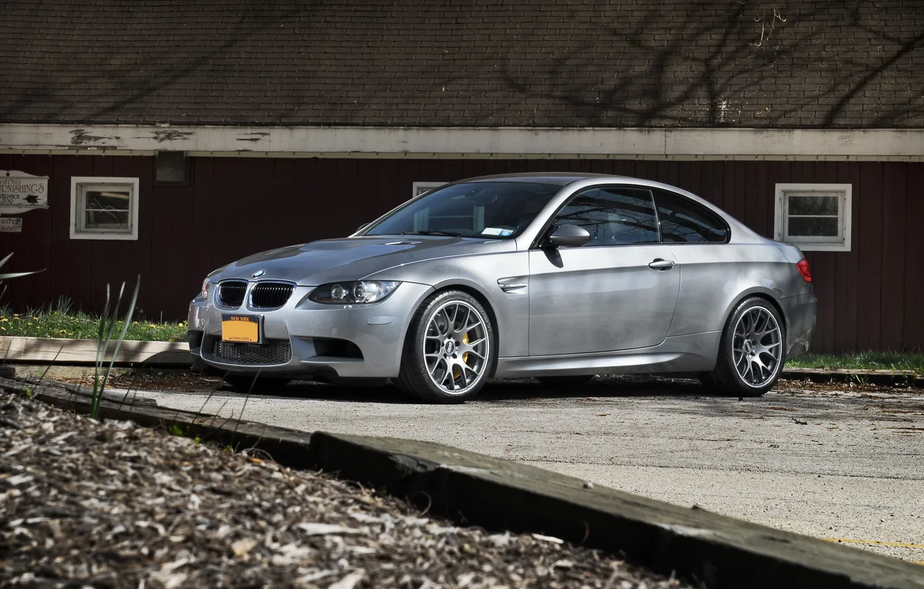 Photo wallpaper BMW, home, shadow, silver, BMW, window, bbs, e92
