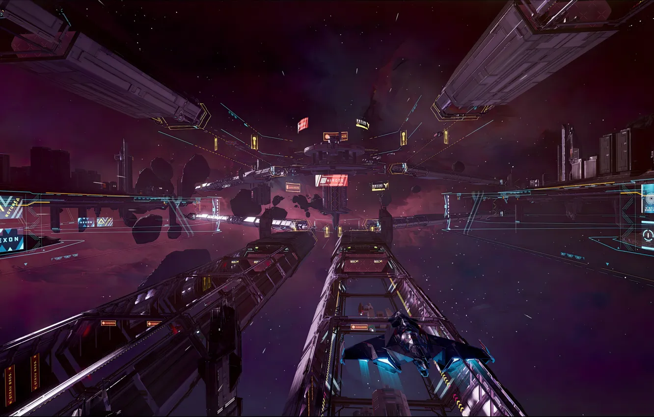 Photo wallpaper space, game, space station, Chorus