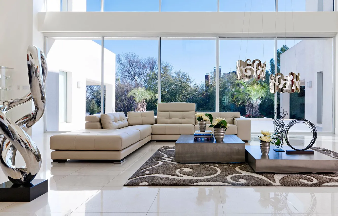 Photo wallpaper design, style, Villa, interior, living room