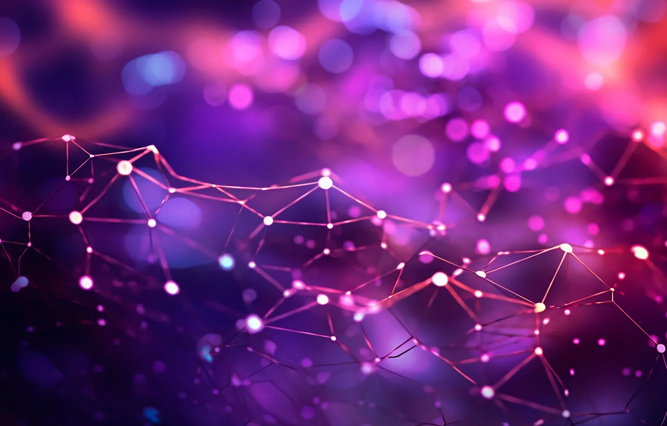 Photo wallpaper colors, bokeh, net, polygons