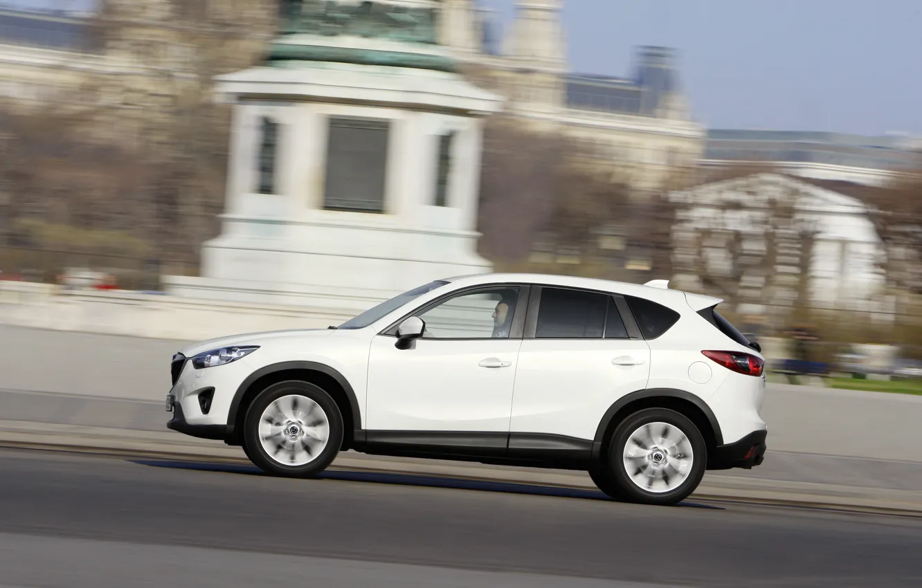Photo wallpaper auto, white, speed, Mazda, white, CX-5