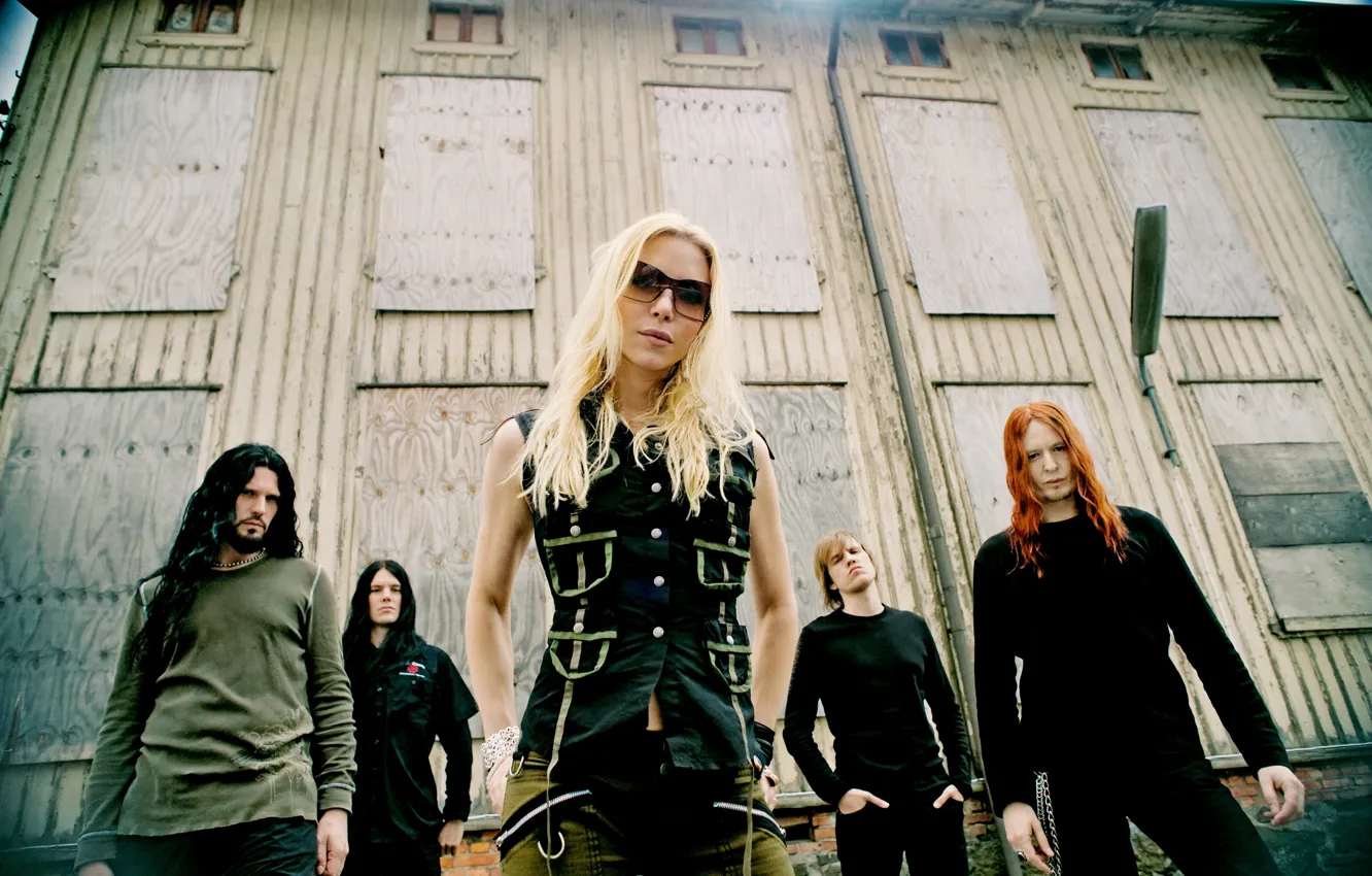 Photo wallpaper michael amott, angela gossow, sharlee d'angelo, daniel erlandsson, christopher amott, Melodic Death Metal, Arch Enemy