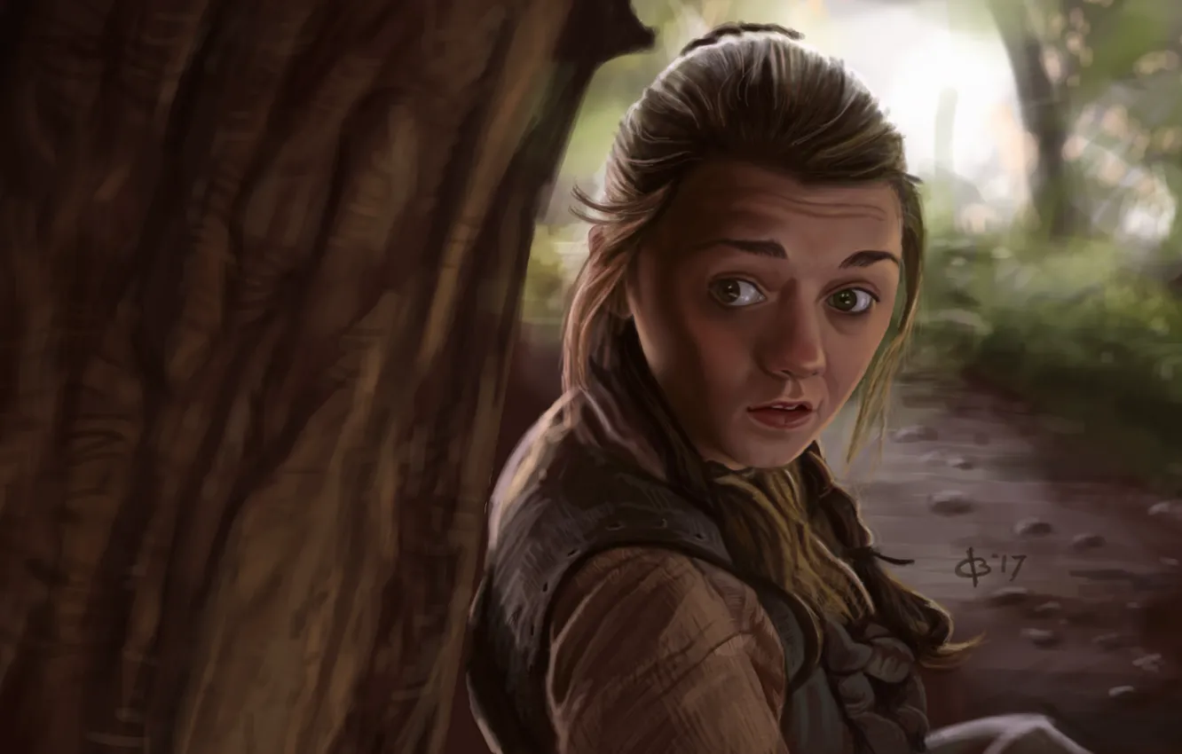 Photo wallpaper Arya Stark, Maisie Williams, Game of Thrones, art