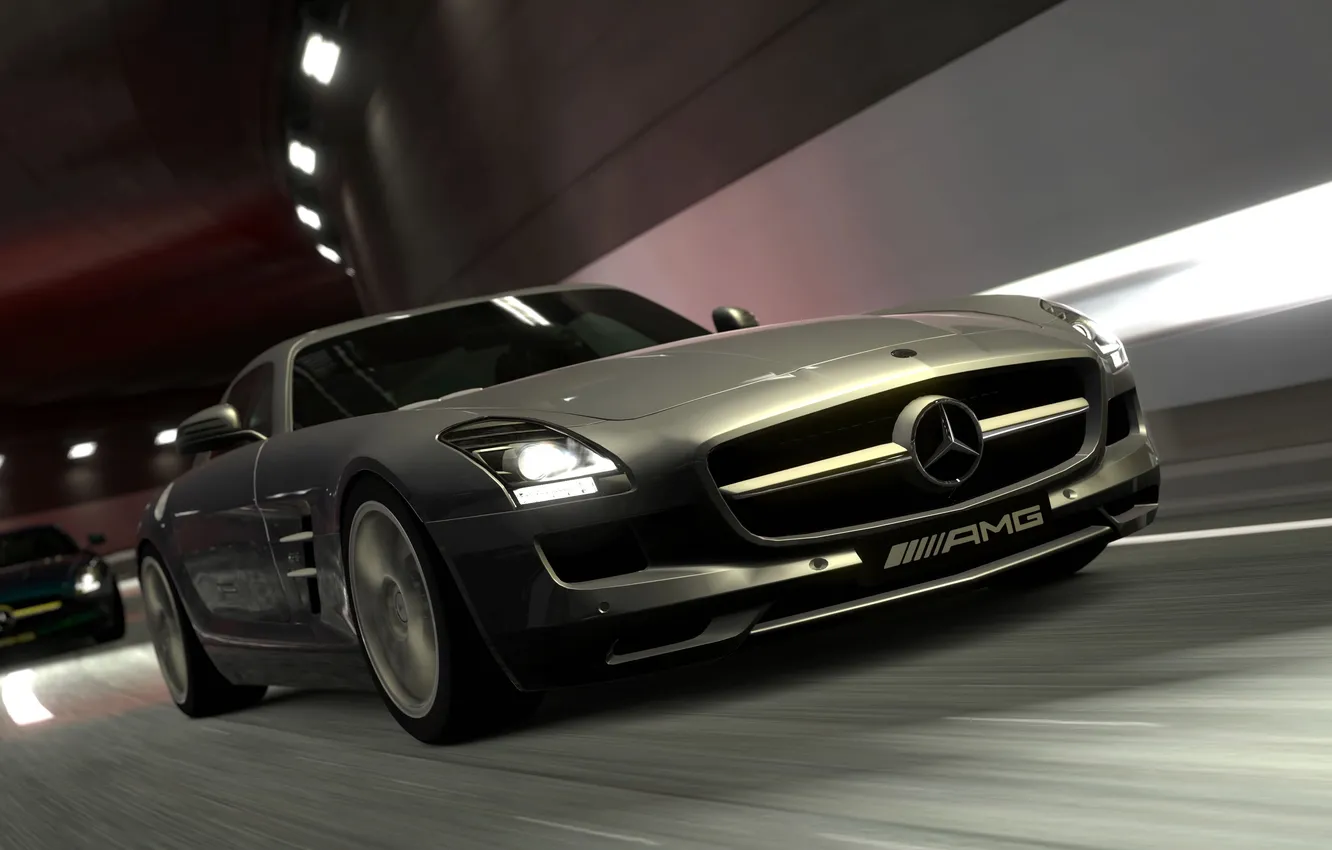Photo wallpaper AMG, SLS, Mersedes