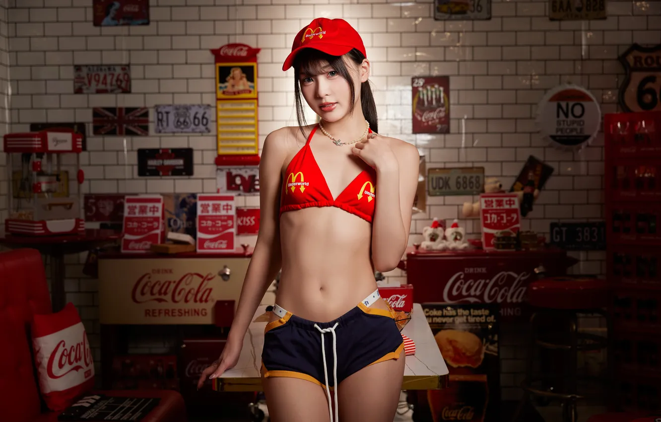Photo wallpaper look, girl, Asian