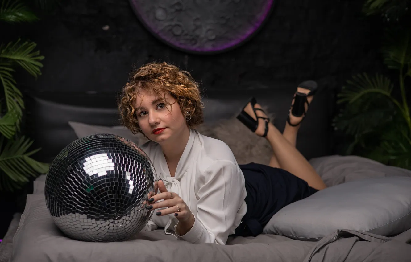 Photo wallpaper girl, sexy, Wallpaper, sweetheart, model, bright, skirt, stockings