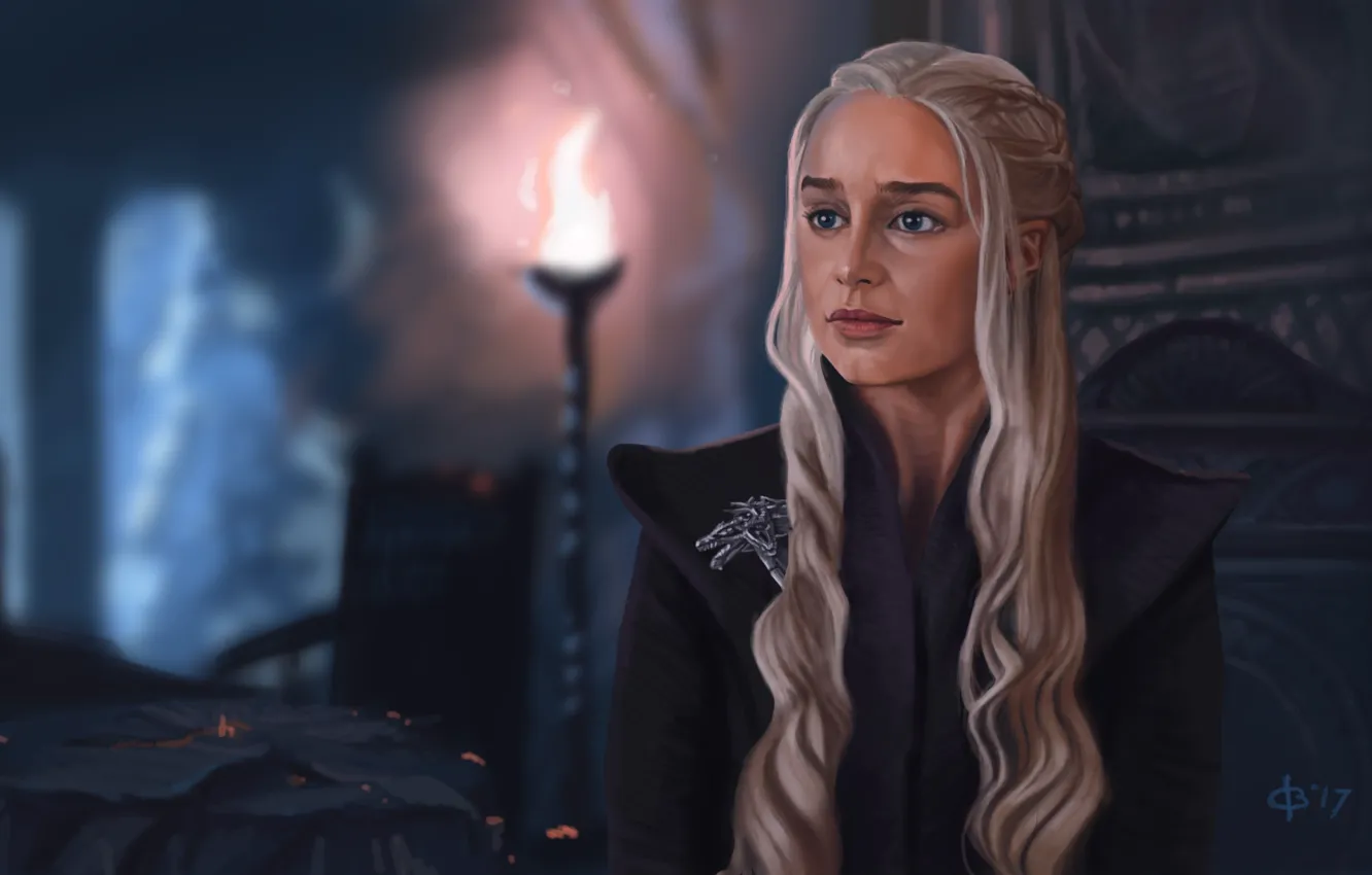 Photo wallpaper Game of Thrones, Emilia Clarke, Daenerys Targaryen