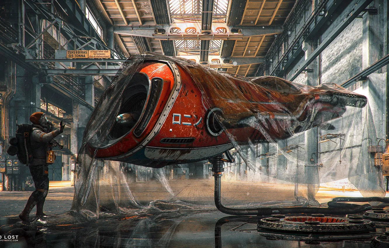 Photo wallpaper transport, hangar, the switch, Jet racer vehicle, Legend Lost