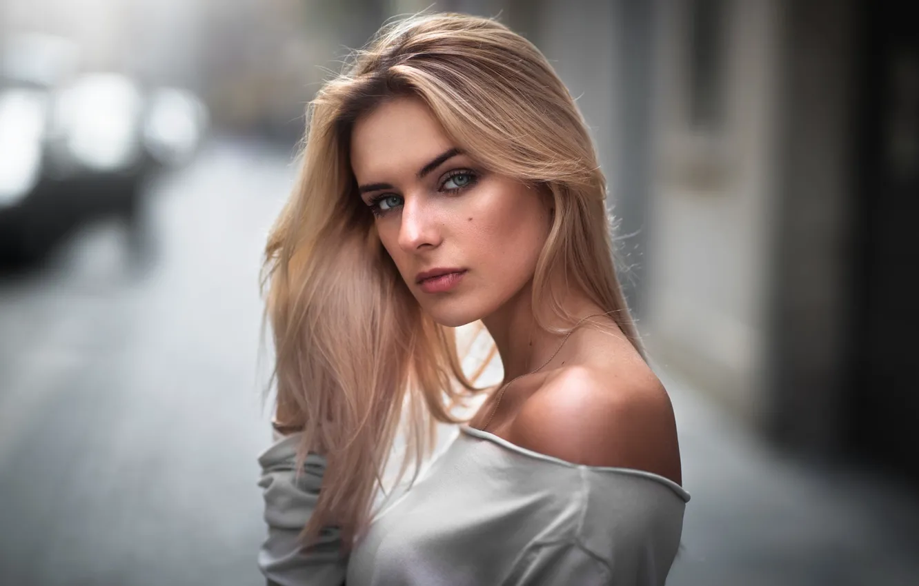 Photo wallpaper look, the sun, pose, model, portrait, makeup, hairstyle, blonde