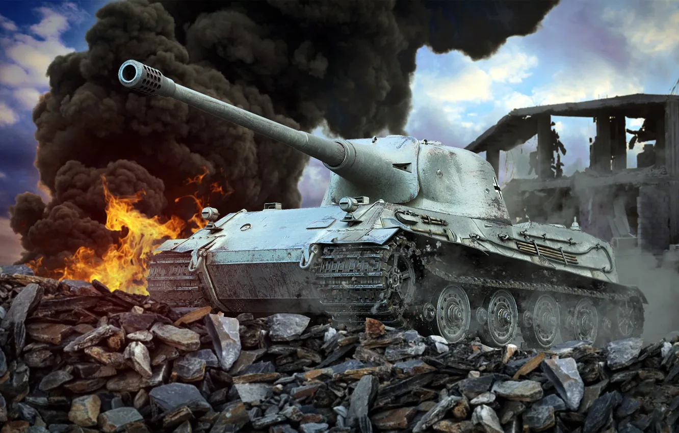 Photo wallpaper figure, art, Leo, Lion, Panzerkampfwagen VII, the German project super-heavy tank