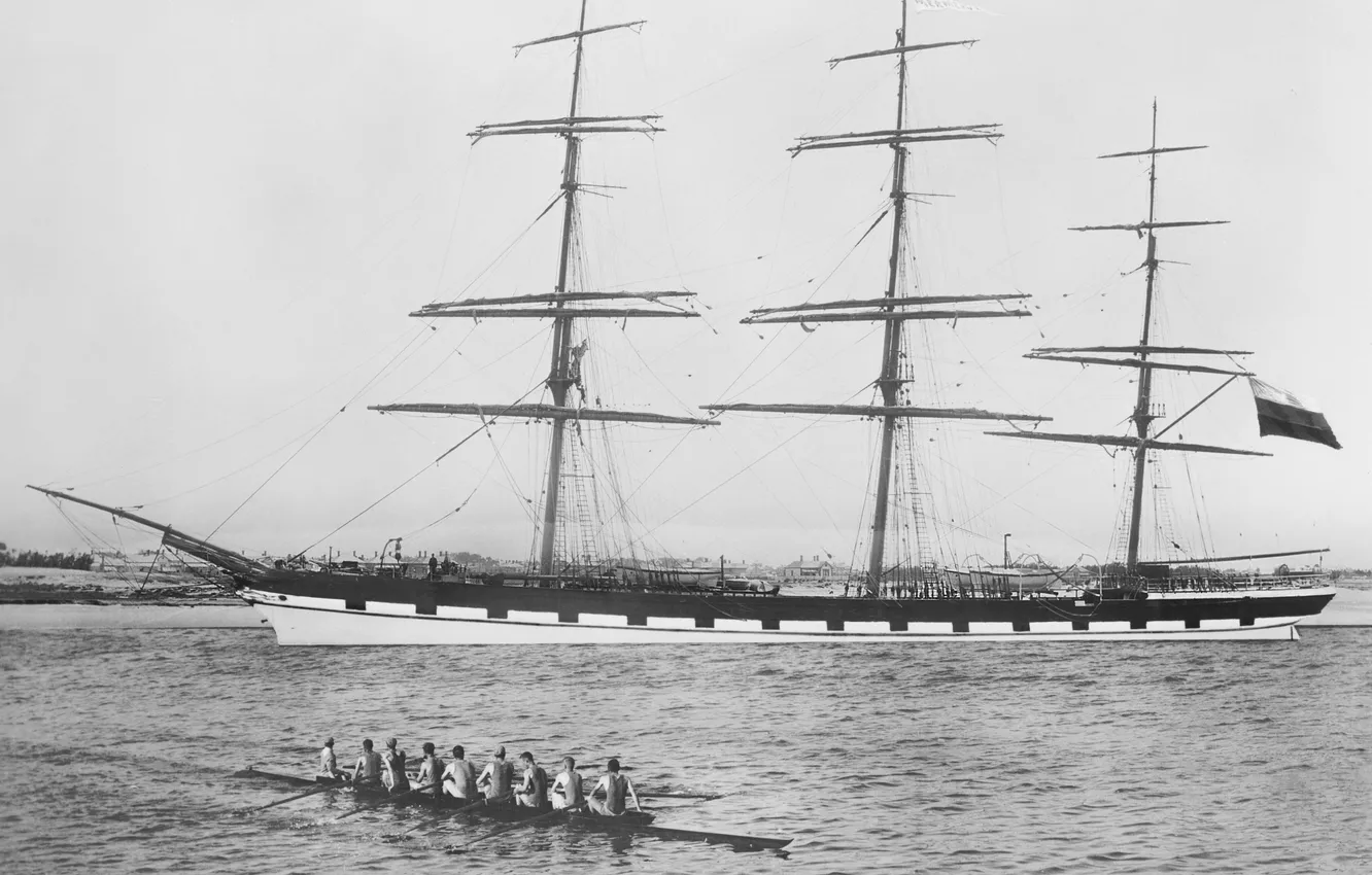 Photo wallpaper sailboat, 1905, Port Adelaide, Mermerus