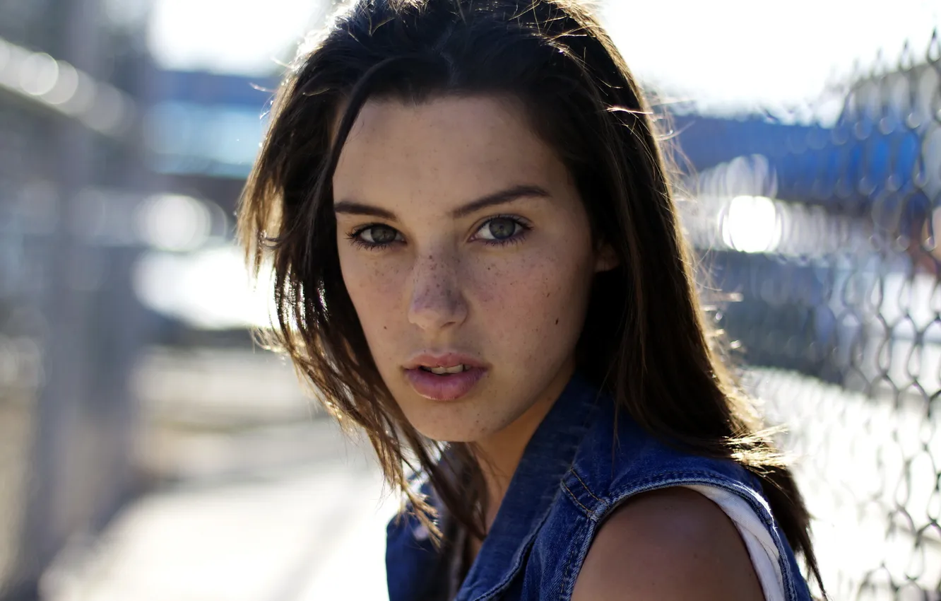 Photo wallpaper girl, background, portrait