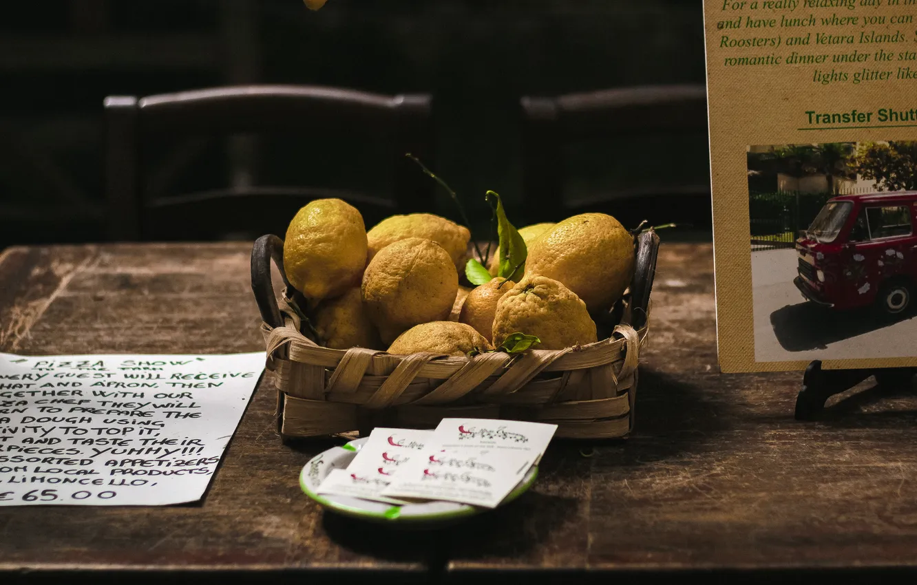 Photo wallpaper lemon, food, Italy