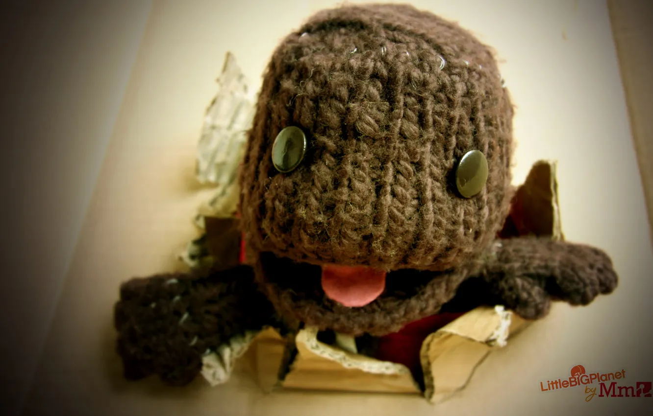 Photo wallpaper game, Little Big Planet, PS3, soft pear