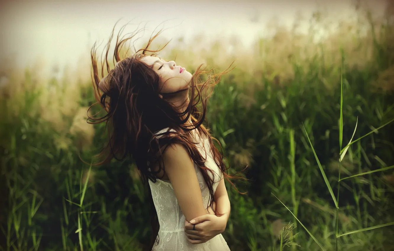 Photo wallpaper nature, model, Kally Nguyen