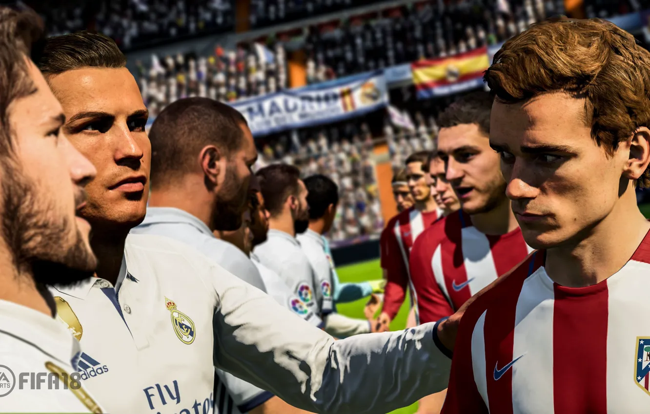 Photo wallpaper Cristiano Ronaldo, game, Sport, FIFA, Real Madrid CF, FIFA 18