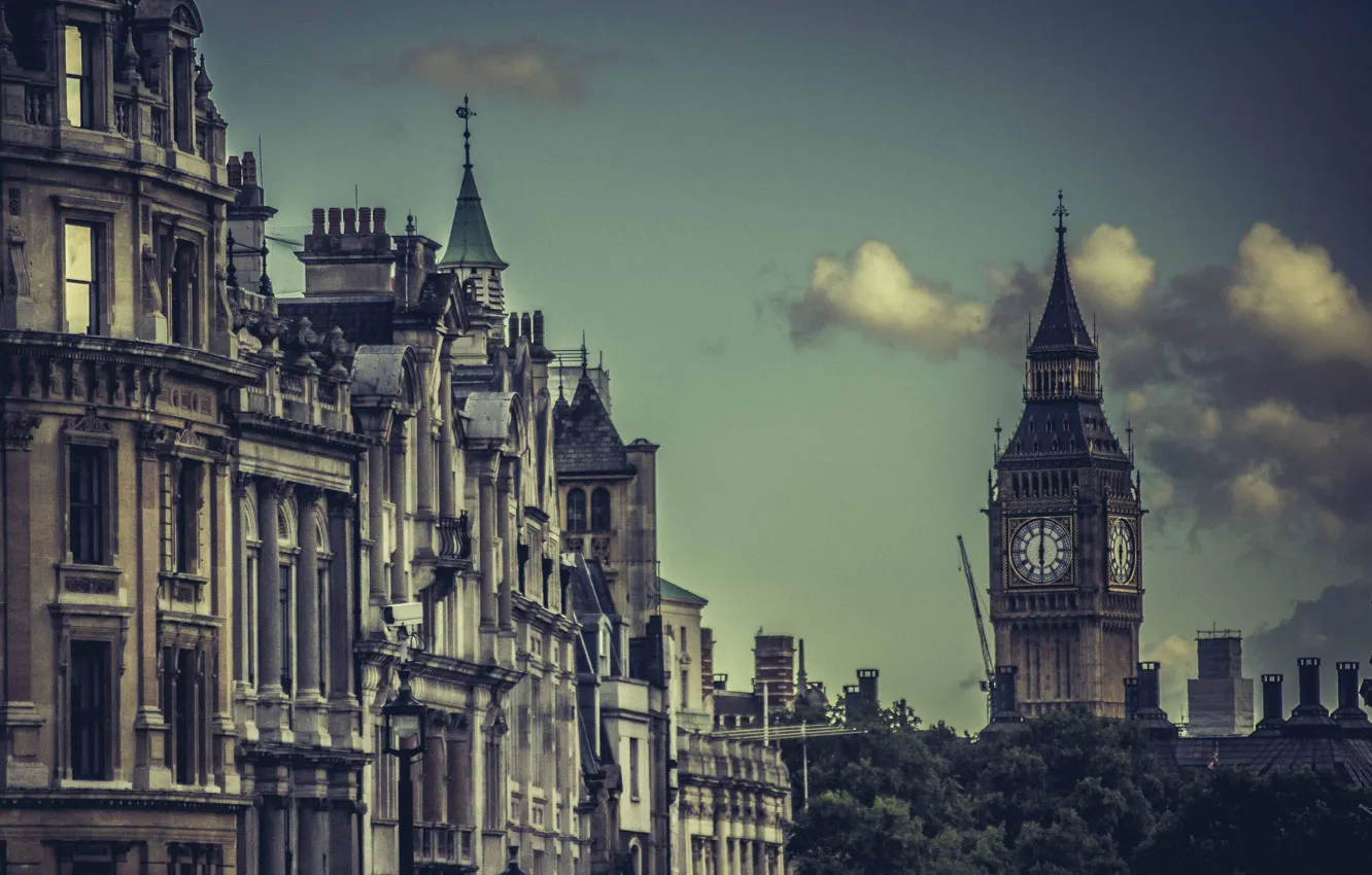 Photo wallpaper street, London, Big Ban