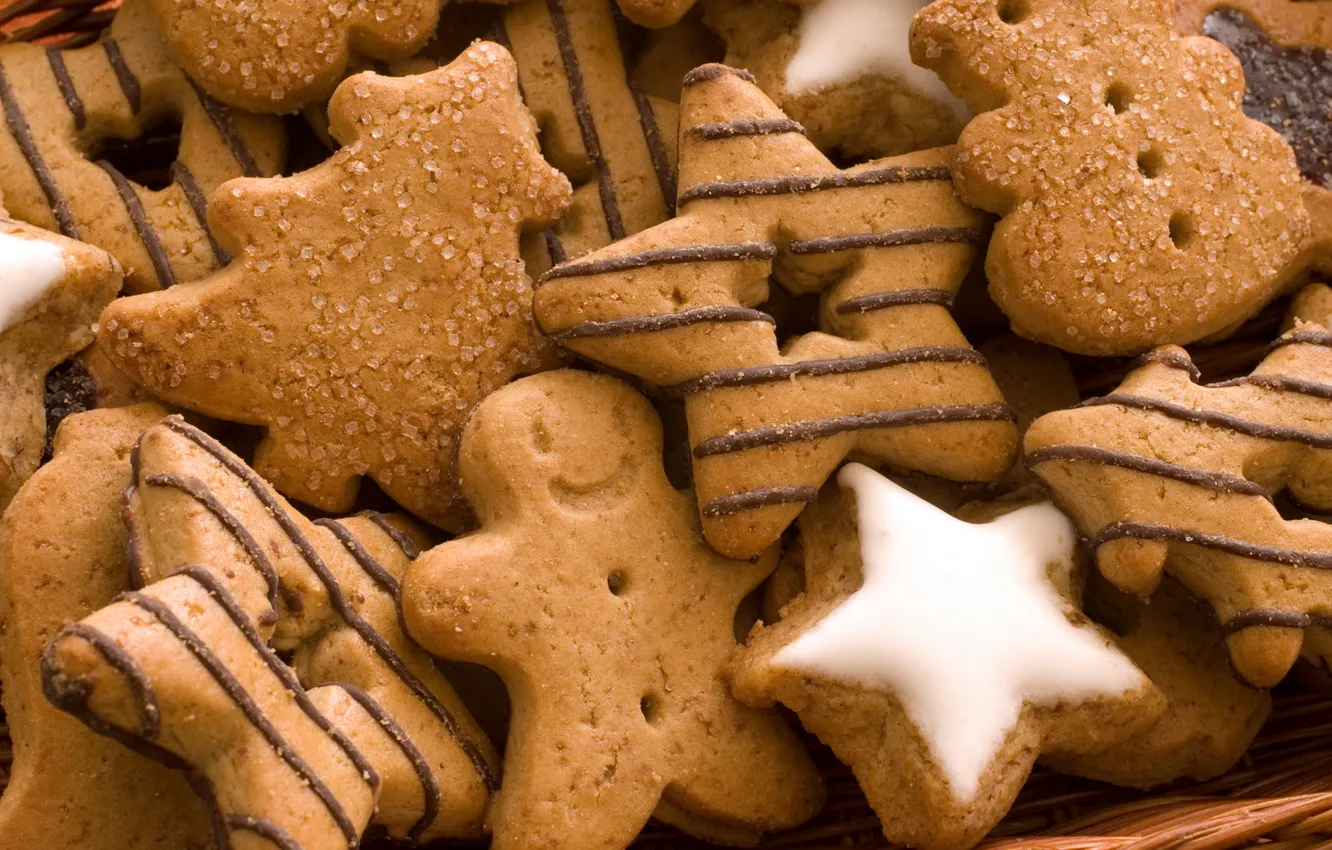 Photo wallpaper stars, men, cookies, form, herringbone