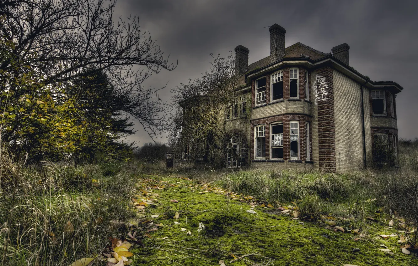 Photo wallpaper landscape, home, the evening