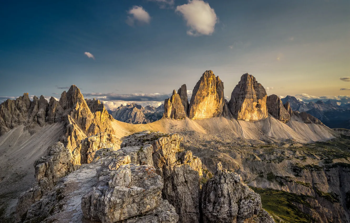 Photo wallpaper mountains, rocks, The Dolomites