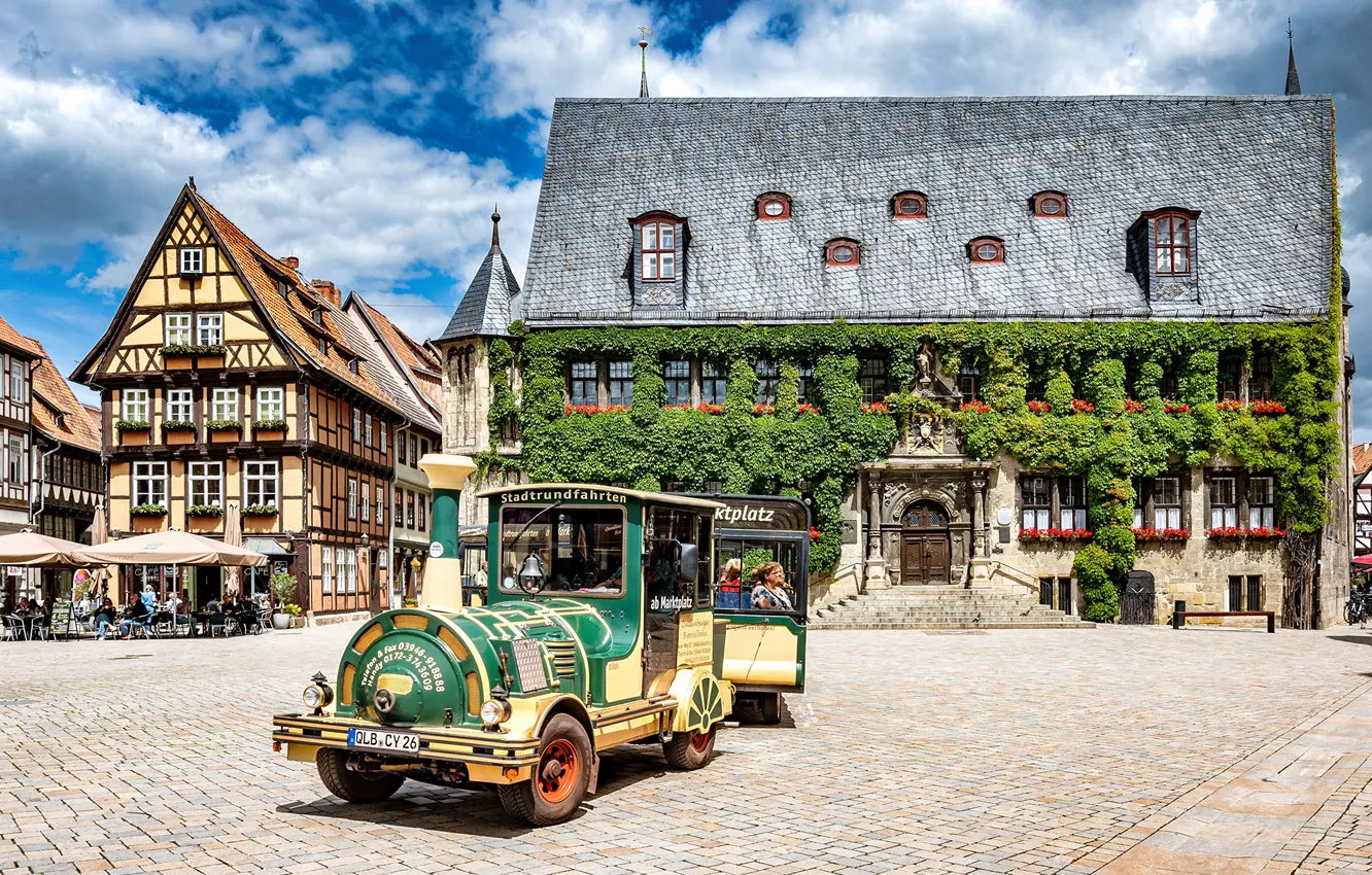 Photo wallpaper Germany, Quedlinburg, town square