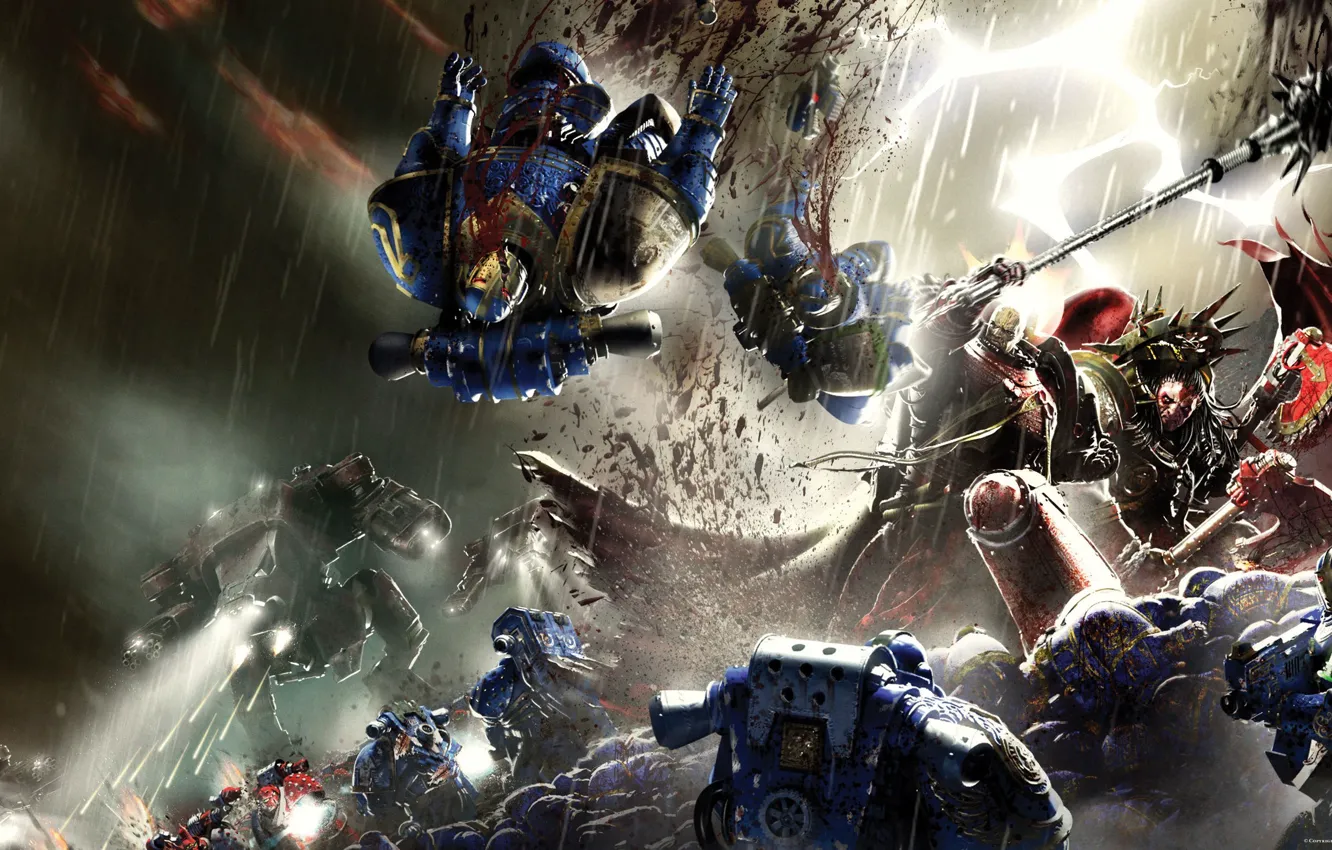 Photo wallpaper Horus Heresy, Warhammer 40000, space marine, Angron, titan, Betrayer, Lorgar, Ultramarine