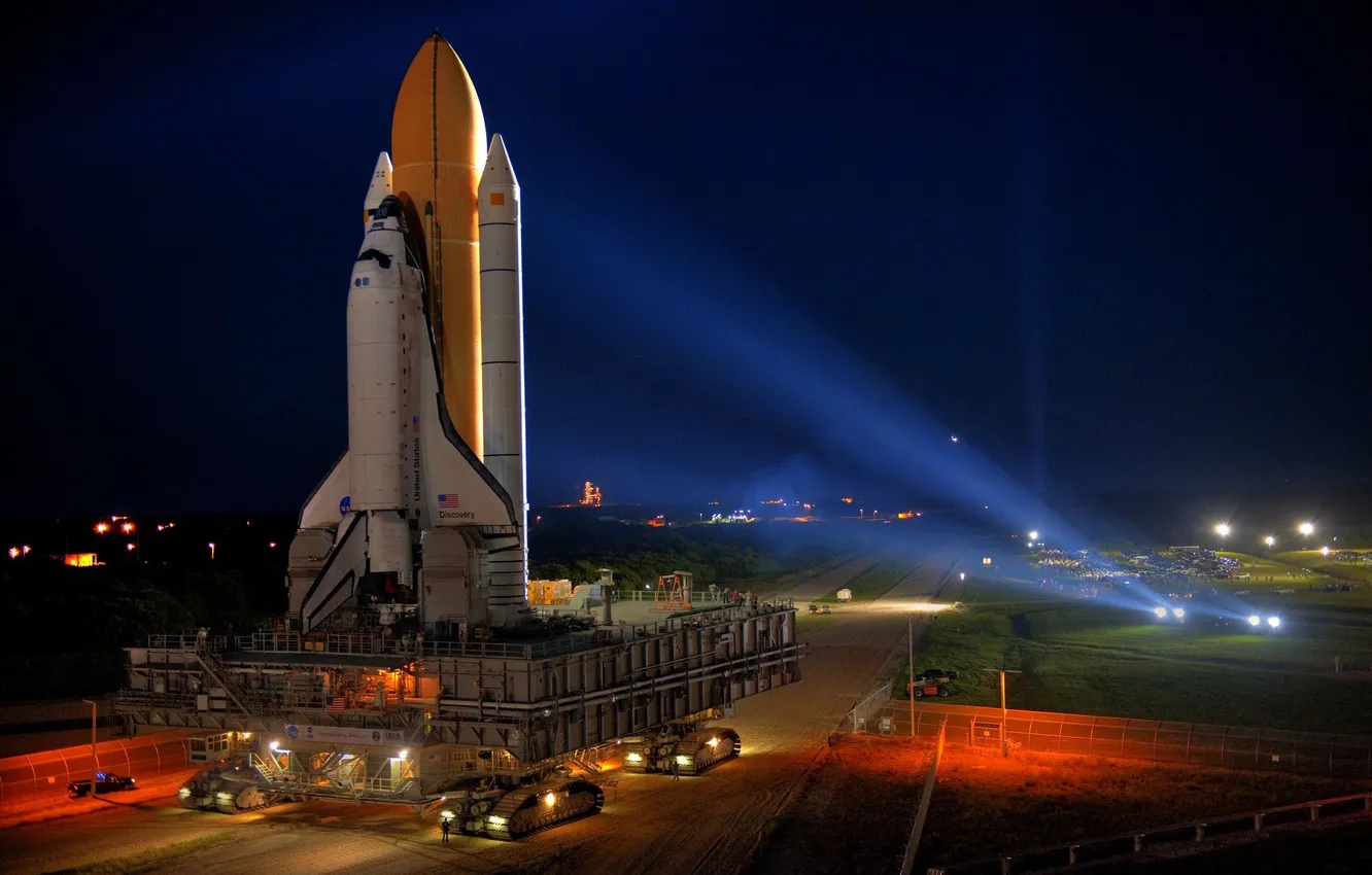 Photo wallpaper USA, Shuttle, before the start