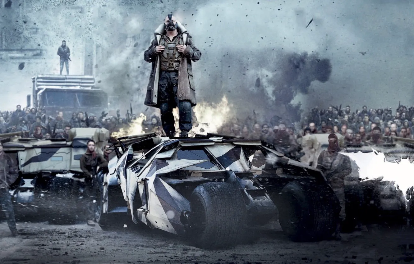 Photo wallpaper Batman, Batman, The Dark Knight Rises, Bane, bein