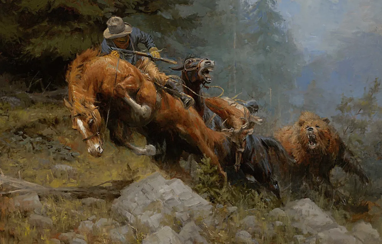 Photo wallpaper animal, picture, Andy Thomas, Andy Thomas, Grizzly Mountain