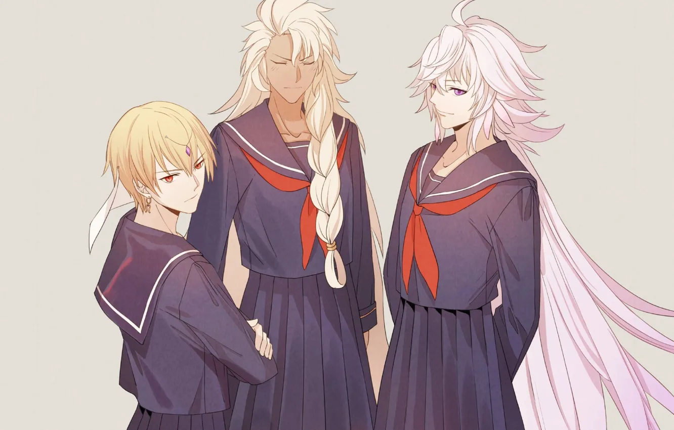 Photo wallpaper Fate/Stay Night, Gilgamesh, caster, Merlin, Solomon, Fate/Grand Order