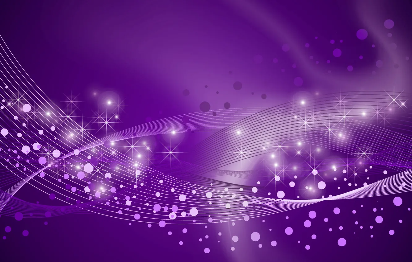 Photo wallpaper stars, line, circles, purple background