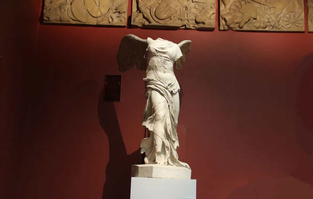 Photo wallpaper Moscow, statue, sculpture, cast, The Pushkin State Museum, Nika of Samothrace, The Goddesses of Nick