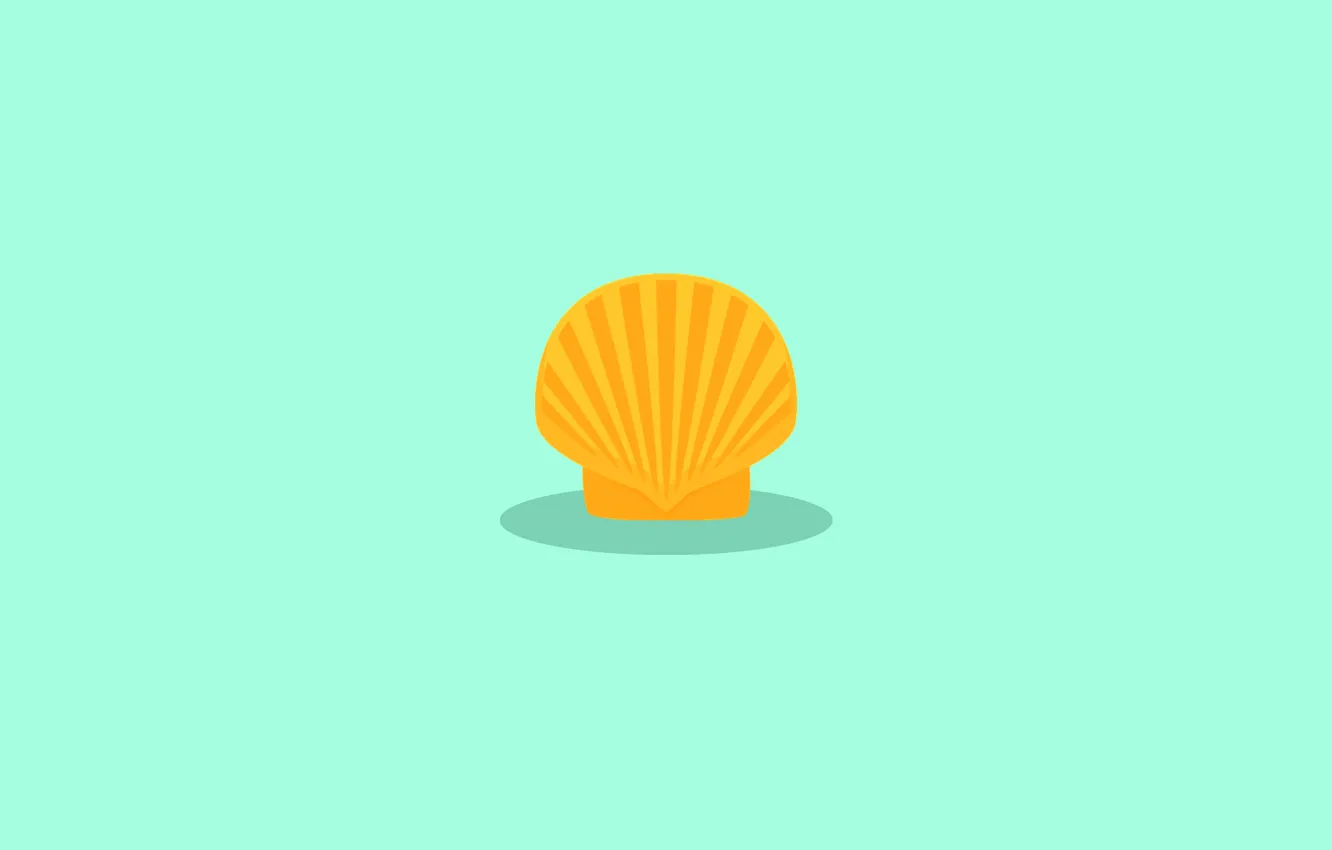 Photo wallpaper sea, background, minimalism, shell