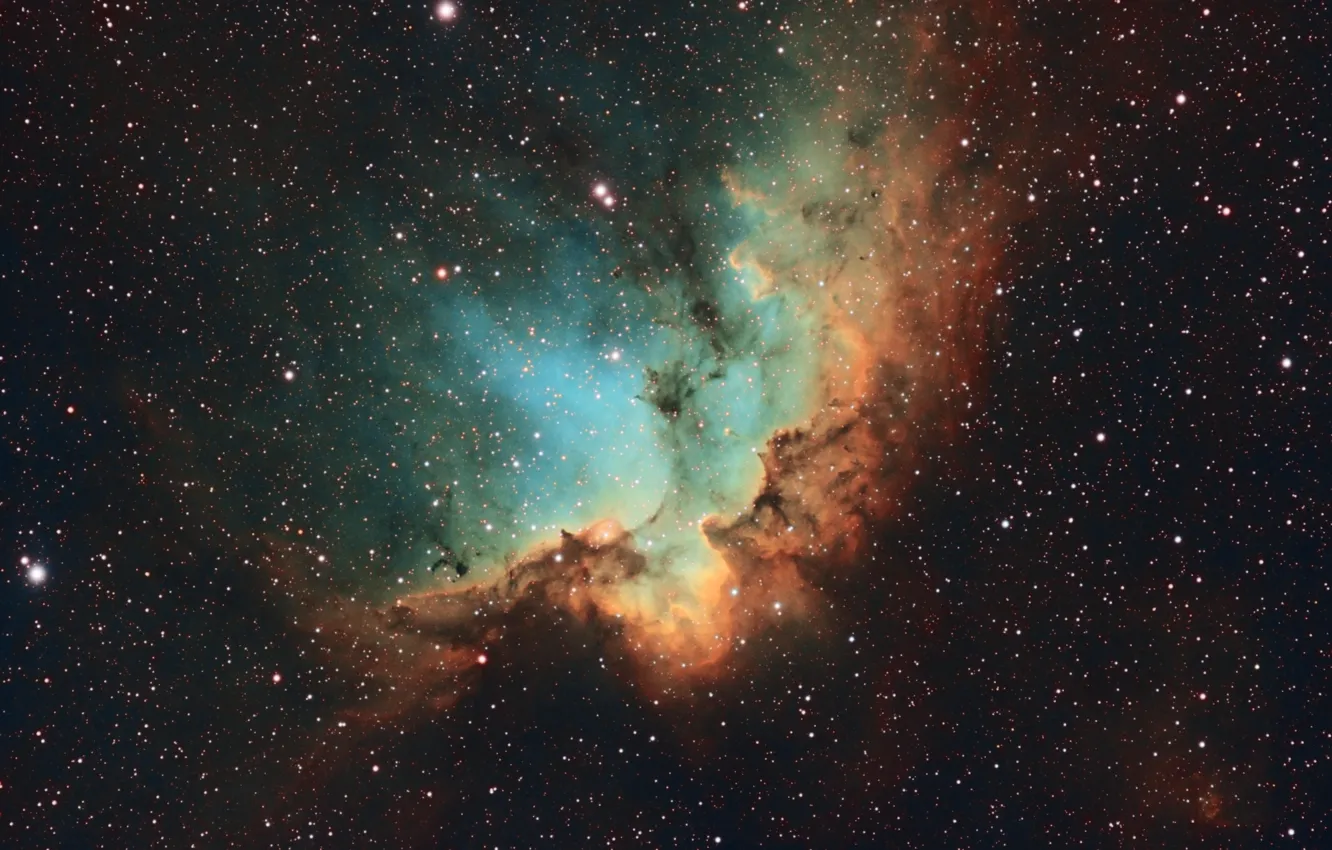 Photo wallpaper space, stars, Wizard Nebula, NGC 7380