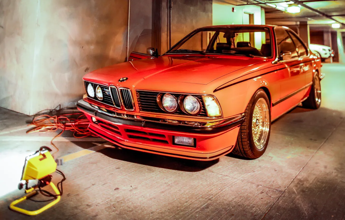 Photo wallpaper orange, BMW, BMW, classic, 635CSi, E24