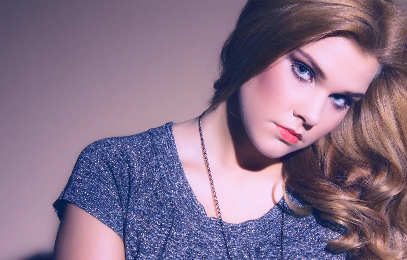 Photo wallpaper look, face, hair, portrait