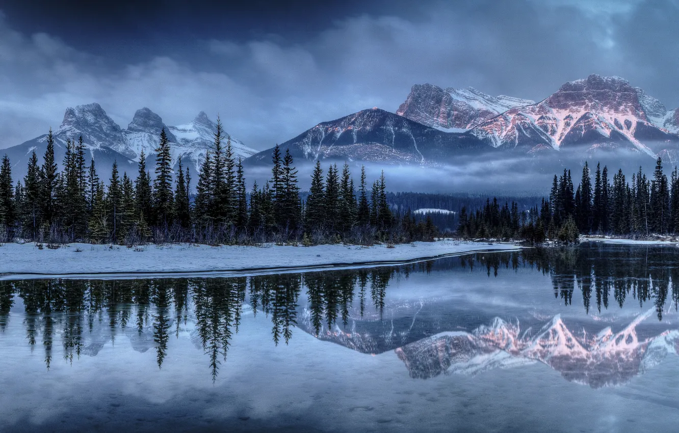 Photo wallpaper panorama, Alberta, Canada, Canmore