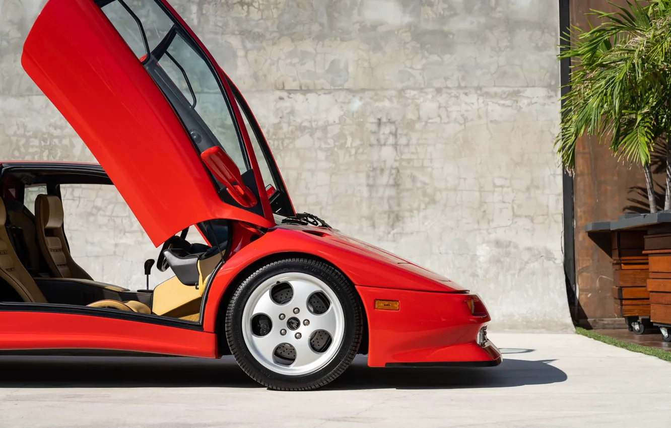 Photo wallpaper Lamborghini, red, Diablo, lambo door, Lamborghini Diablo SE30