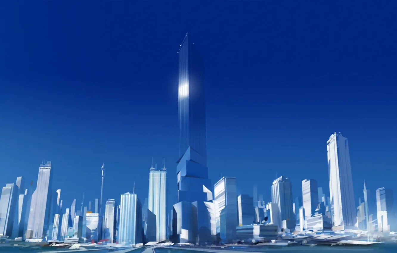 Photo wallpaper city, the city, Mirror's Edge