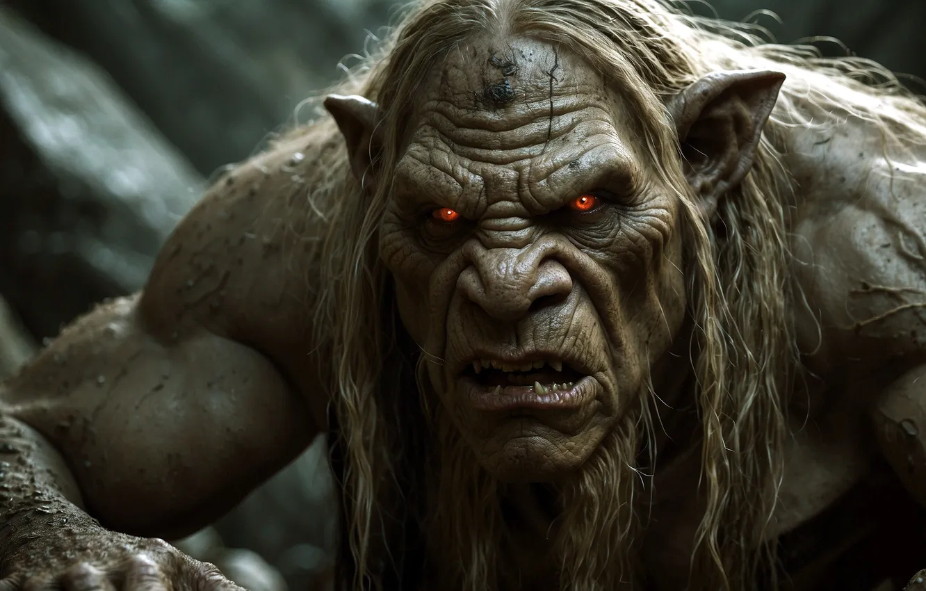 Photo wallpaper monster, Orc, facial expressions