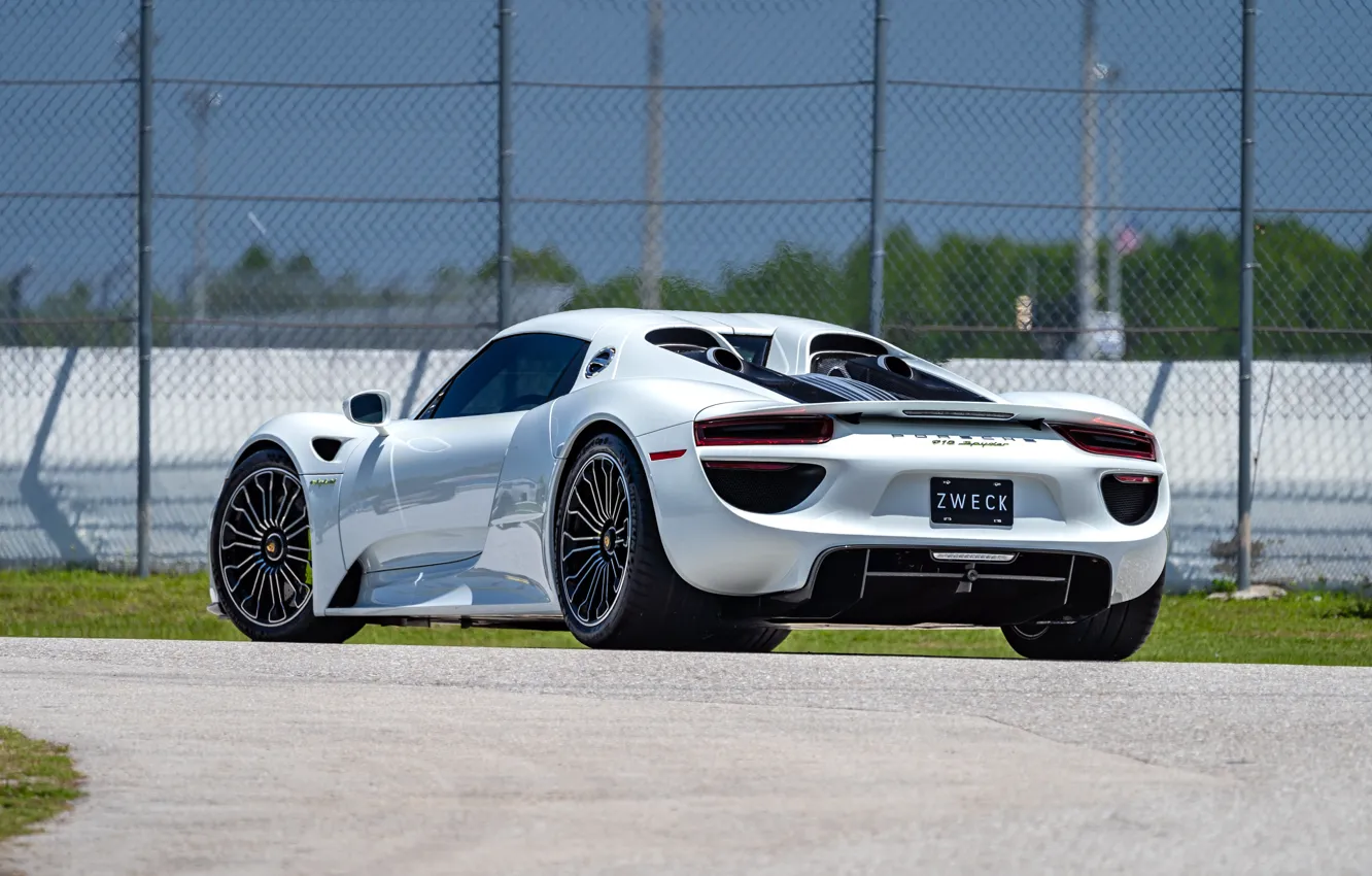 Photo wallpaper white, Spyder, hypercar, Porsche 918, Porsche 918 Spyder