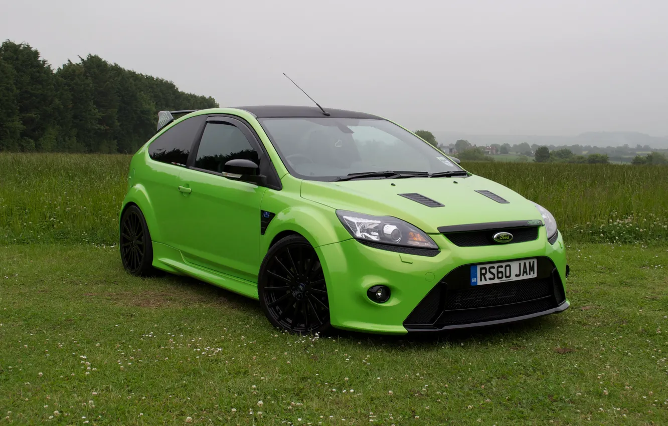 Photo wallpaper green, Ford, Focus, black, Direct