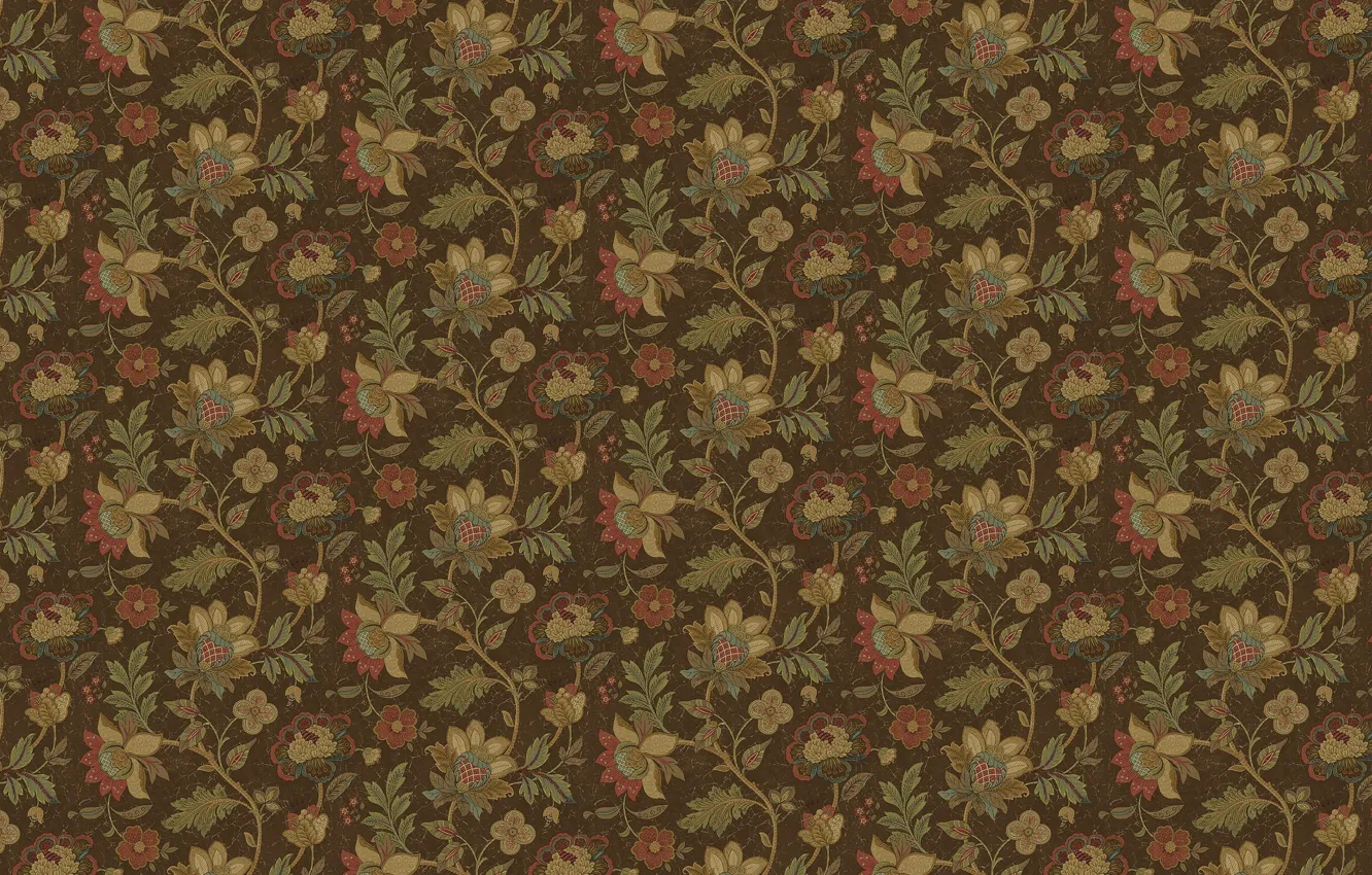 Photo wallpaper leaves, flowers, background, Wallpaper, pattern, figure, texture, stem