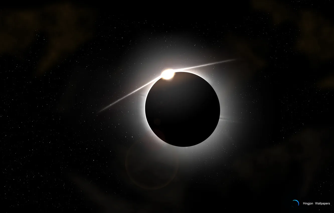 Photo wallpaper the sun, stars, Eclipse